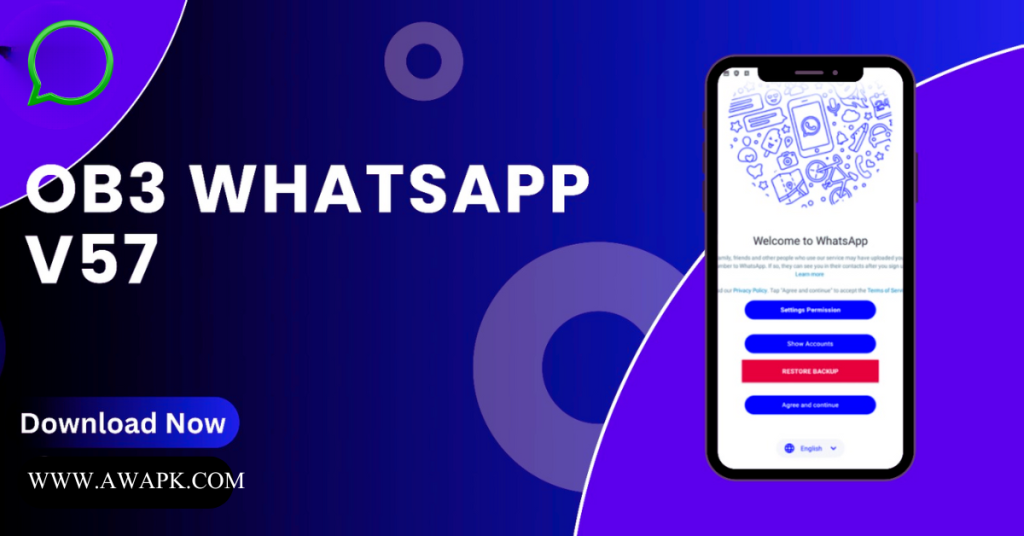 OB3 WhatsApp Latest V57 (April 2024) Blue Color - Download Now!